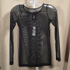 NWT Sympli Black Mesh Long Sleeve Size 4